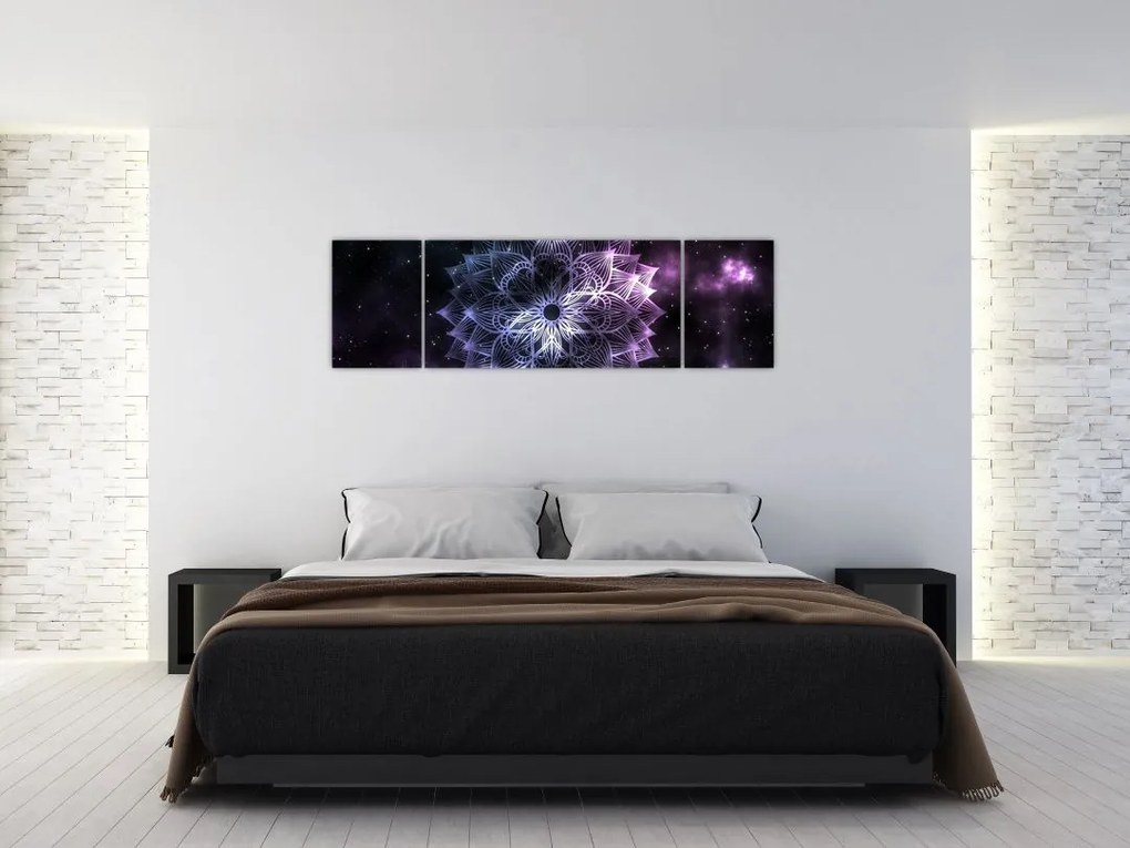 Obraz - Mandala lotosu w kosmosie (170x50 cm)
