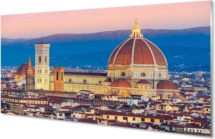 Panel nad Blat Kuchenny Włoska Katedra w Nocnej Odsłonie