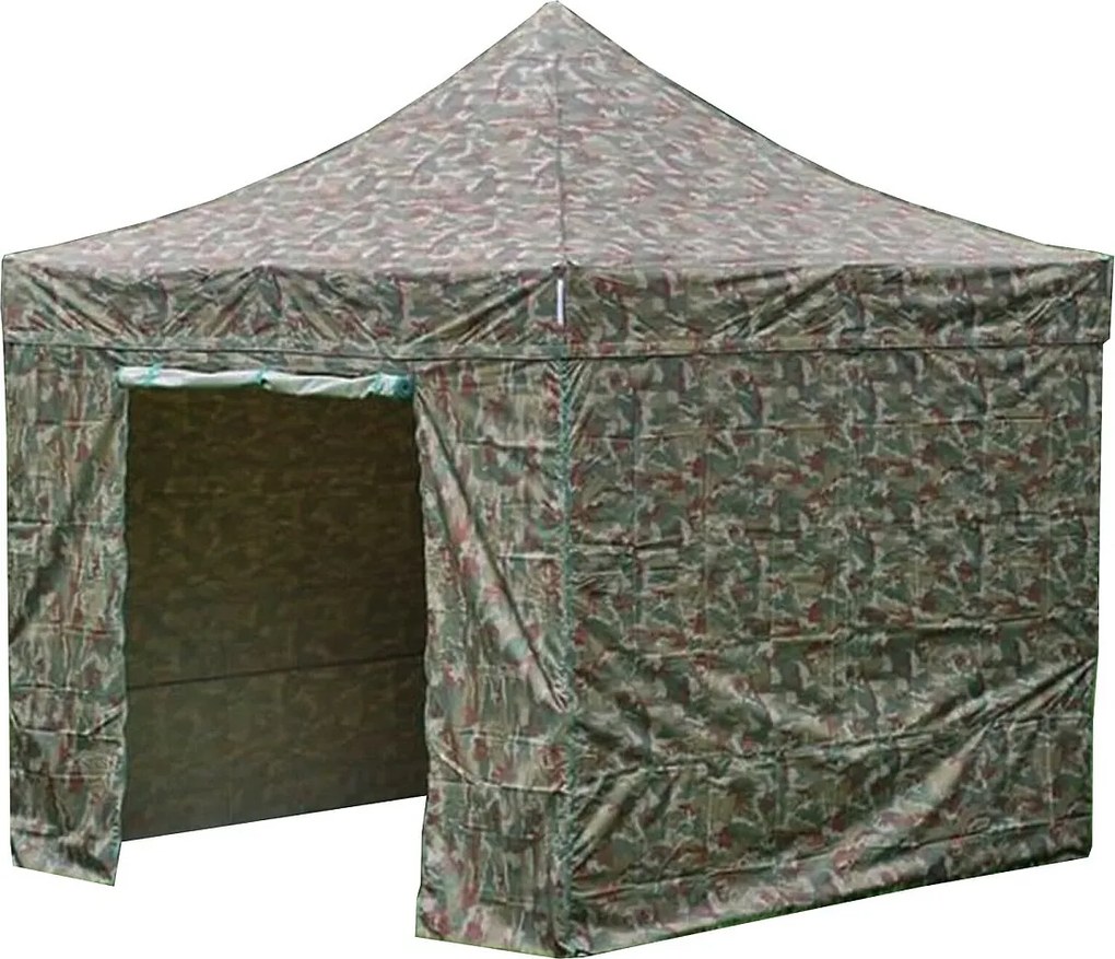 Wodoodporna osłona boczna wojskowa 3x2m z drzwiami rolowanymi do altanki składanej 3x3m