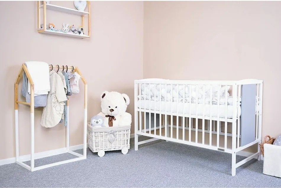 New Baby Łóżeczko dziecięce Polly, biało-szary