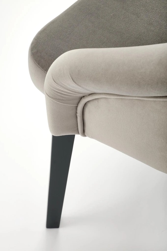 Krzesło tapicerowane grafit/grafit welurowe TOLEDO 2