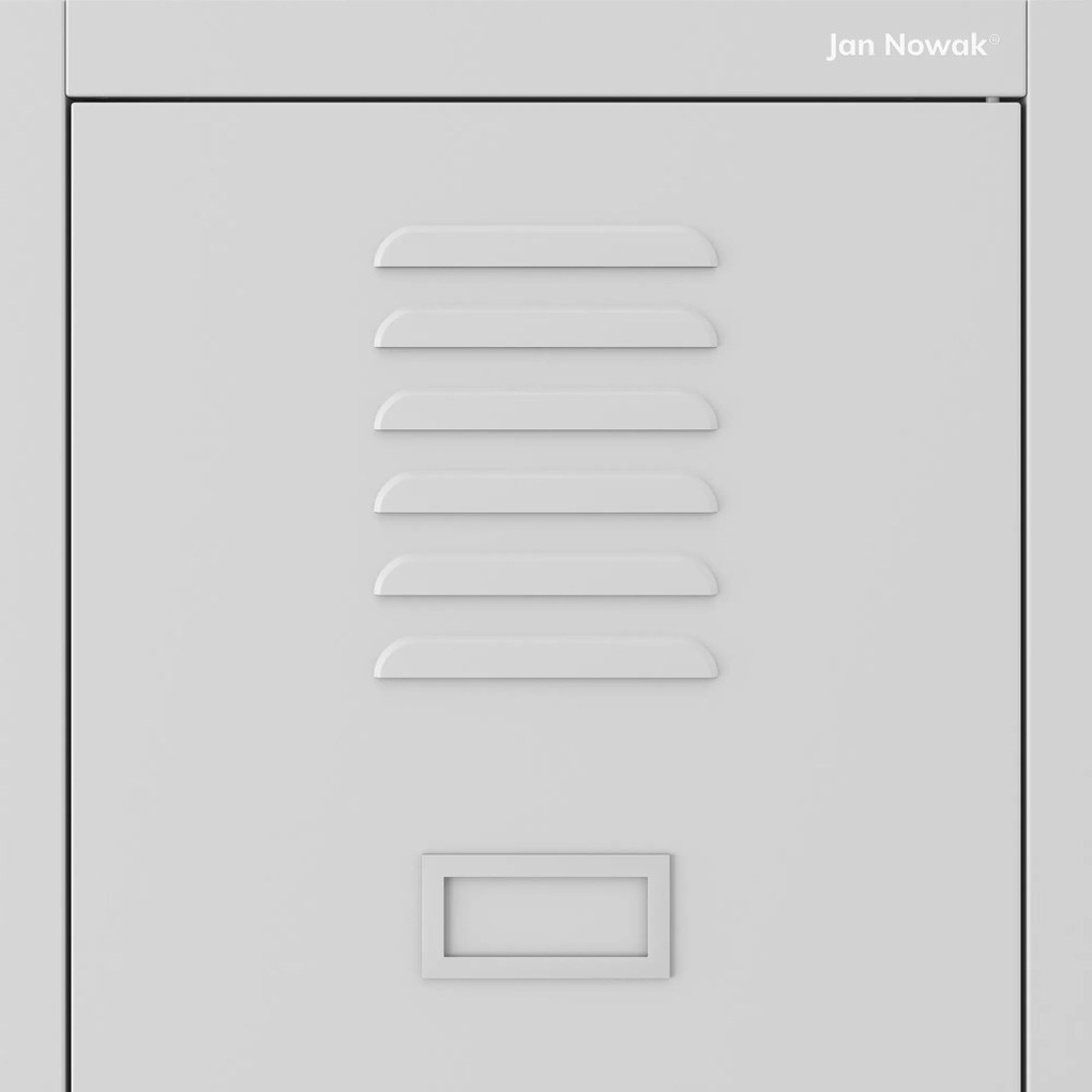 Szafka ubraniowa BHP szara: czterokomorowa KACPER, 800 x 1800 x 500 mm