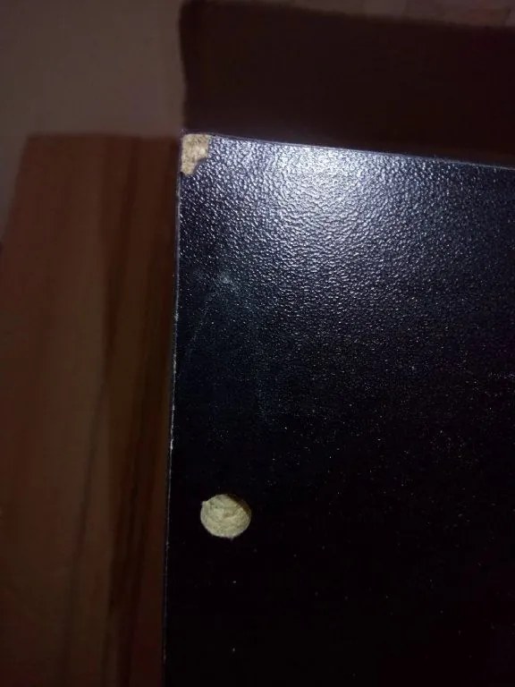 PROMOCJA Wisząca szafka TV MEORATI 150x40 cm, czarna/dąb artisan II. gatunek