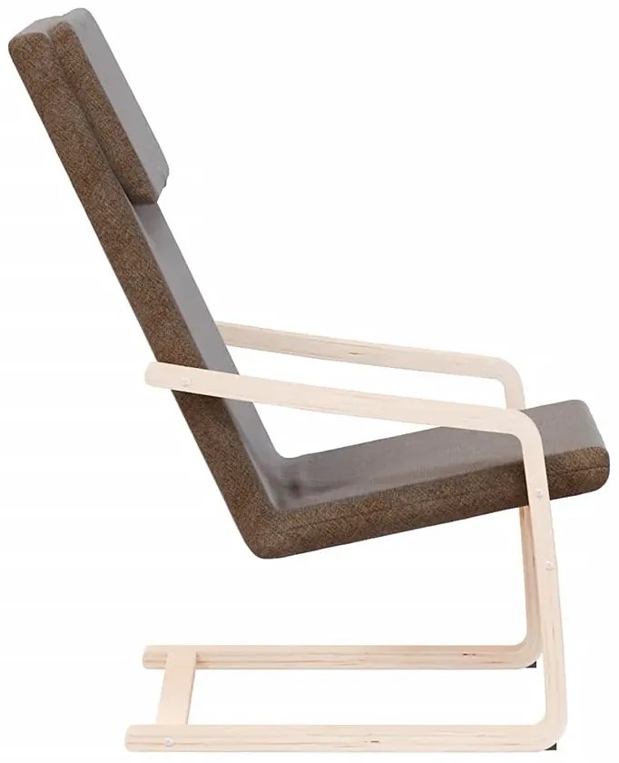 Szary tapicerowany fotel wypoczynkowy S7-N28