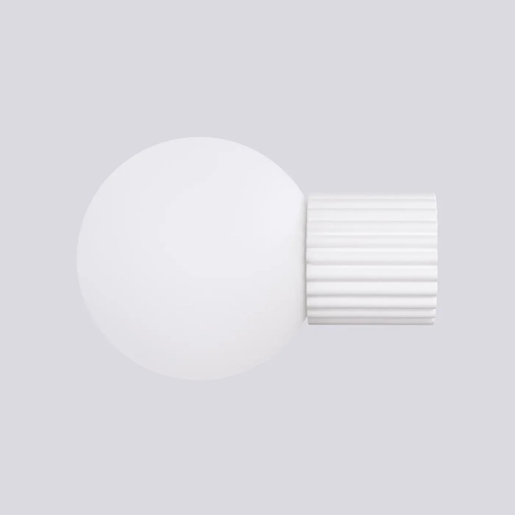 Kinkiet HALO biały IP44 ryflowany SOLLUX  LIGHTING