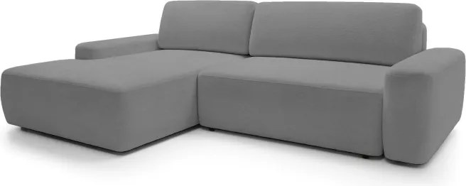 Narożnik BOULI Lewostronny z Elektryczną Regulacją wolnostojący tkanina Raven 10 Szary DOMO HOME