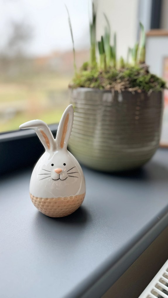 Zając ceramiczny biały CERAMIC RABBIT - różne warianty