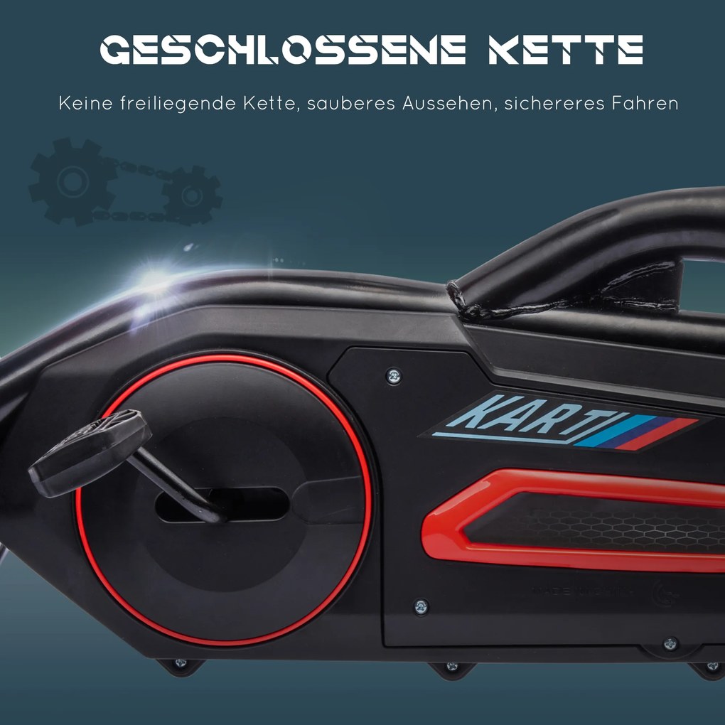 HOMCOM Go-Kart z regulowanym siedzeniem