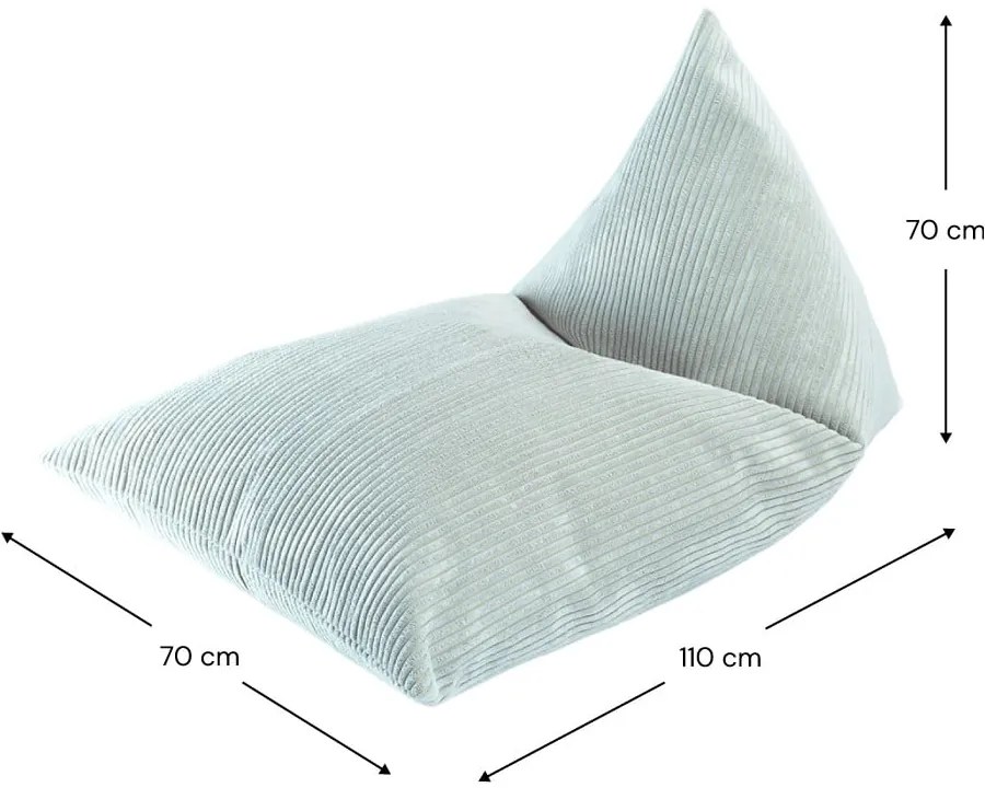 Miętowy sztruksowy dziecięcy worek do siedzenia Big Lounger – Wigiwama