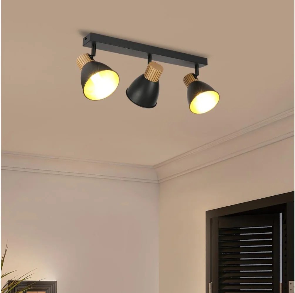 Brilagi - Oprawa punktowa ODENSE 3xE14/10W/230V drewno/czarny