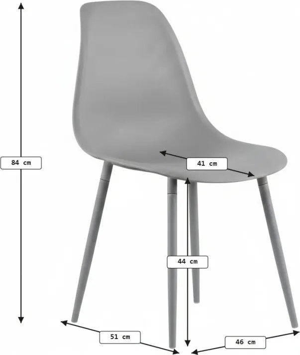 Krzesło do kuchni OSAKA plastikowe, jasnozielone