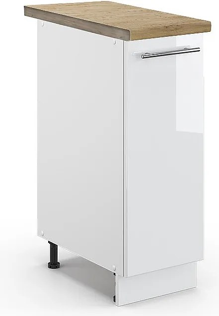 Szafka apteczna biały wysoki połysk 30x60x82 fame-line