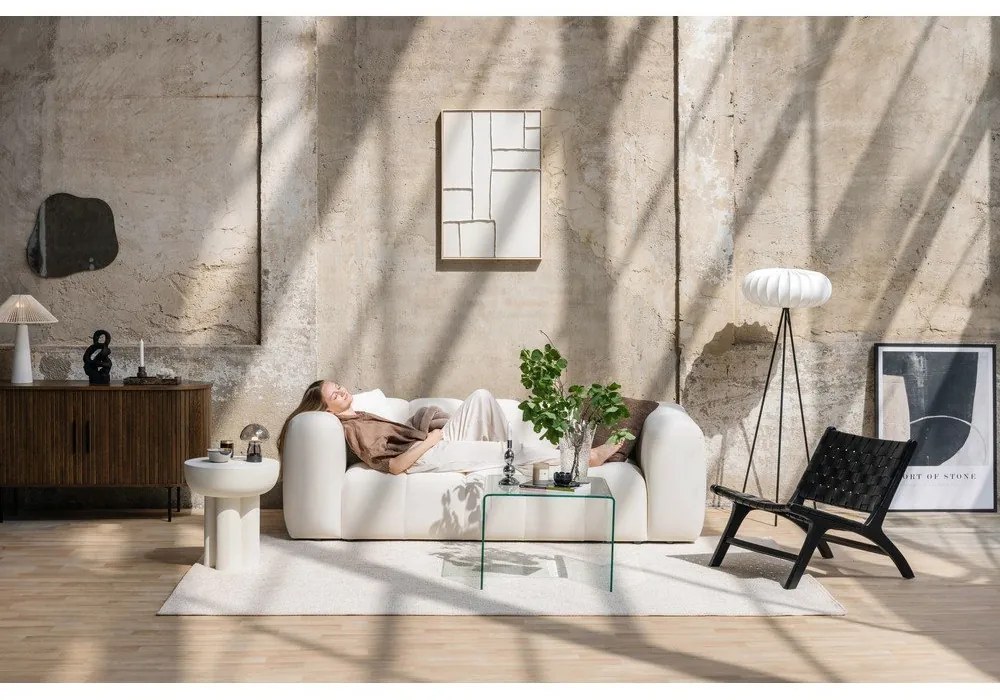 Zielona aksamitna sofa 225 cm Cube – Bonami Selection
