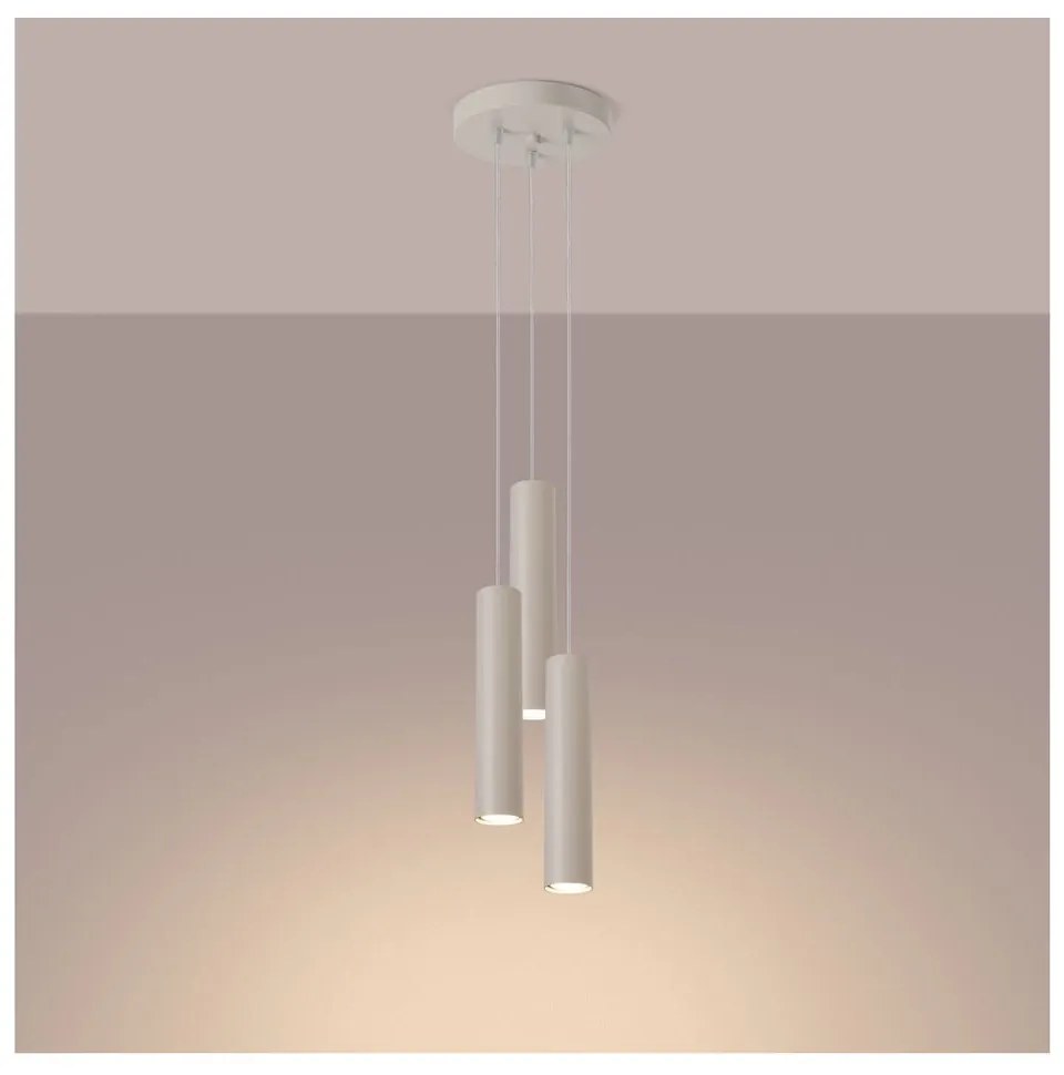 Kremowa lampa wisząca ø 19,5 cm Castro – Nice Lamps