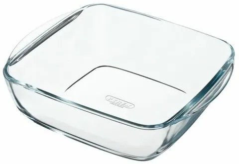 Pyrex Szklana naczynie żaroodporne kwadratowe 2,2l, 25 x 22 x 7 cm