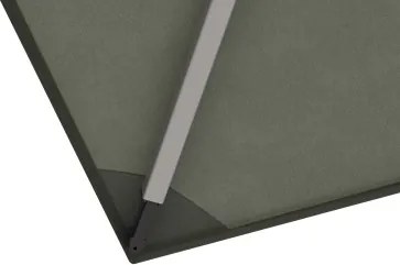 HYPERION 330 x 240 cm – luksusowy, huśtawkowy parasol ogrodowy z bocznym drążkiem : Kolor parasola - Ciemnoszary