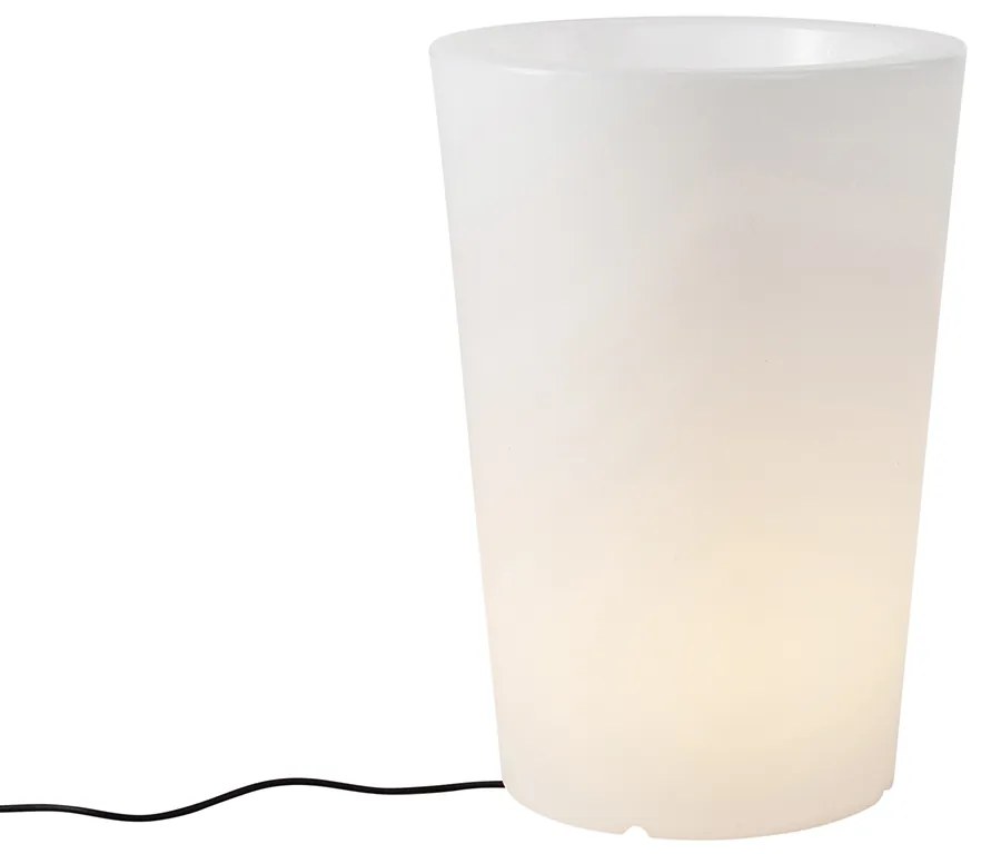 Zewnetrzna Lampa podłogowa ogrodowa biała 60 cm doniczka IP44 - Verano Nowoczesny Oswietlenie zewnetrzne