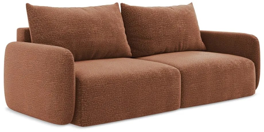 Ceglasta rozkładana/ze schowkiem sofa 238 cm Kalena – Makamii