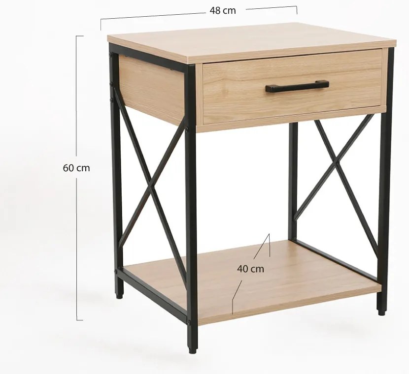 Stolik nocny Lesly z szuflad