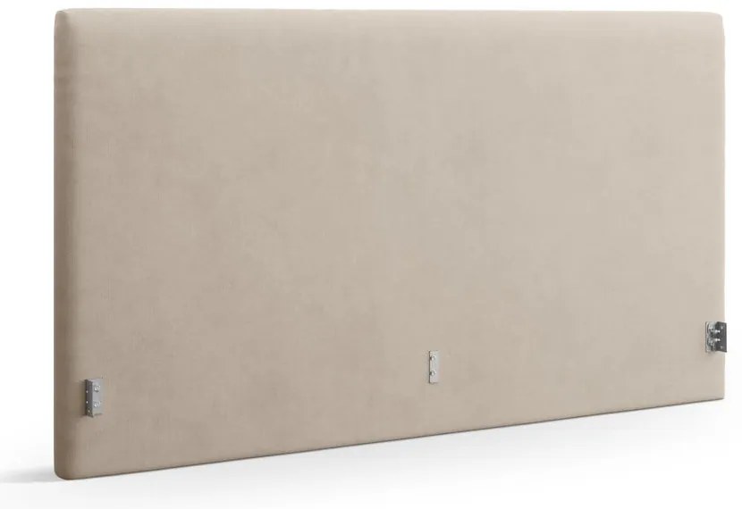 Jasnobrązowy tapicerowany zagłówek 190,5x100 cm Remo – Micadoni