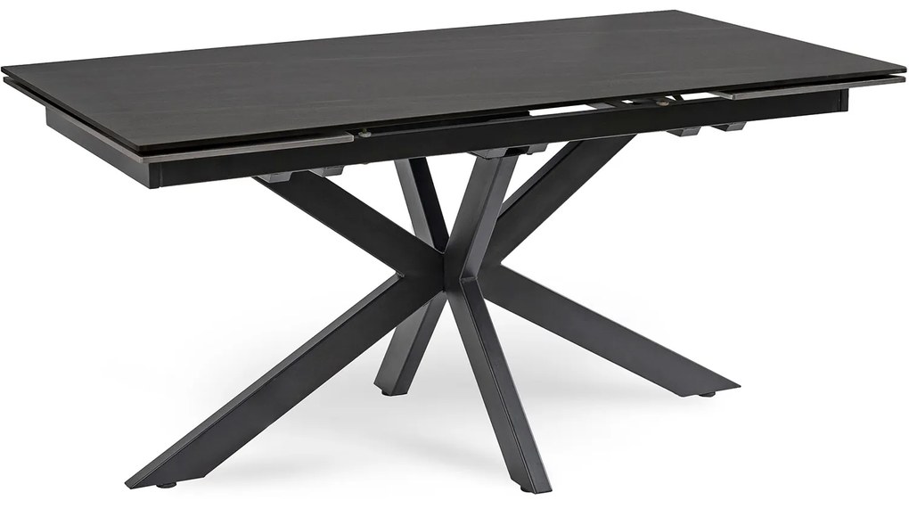 Stół Prostokątny Rozkładany BRUNO 160-240 cm Ceramiczny Czarny do Salonu Nowoczesny Loft