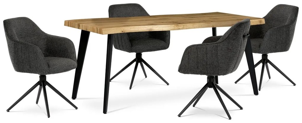 Zestaw krzeseł obiadowych z mechanizmem powrotnymHC-536 GREY2, 2 szt.