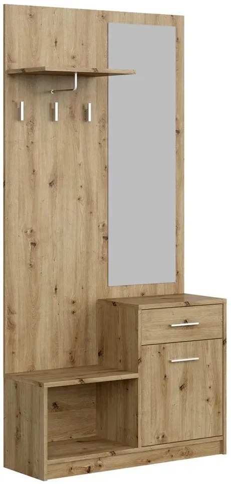 Garderoba do przedpokoju dąb artisan -  Standi