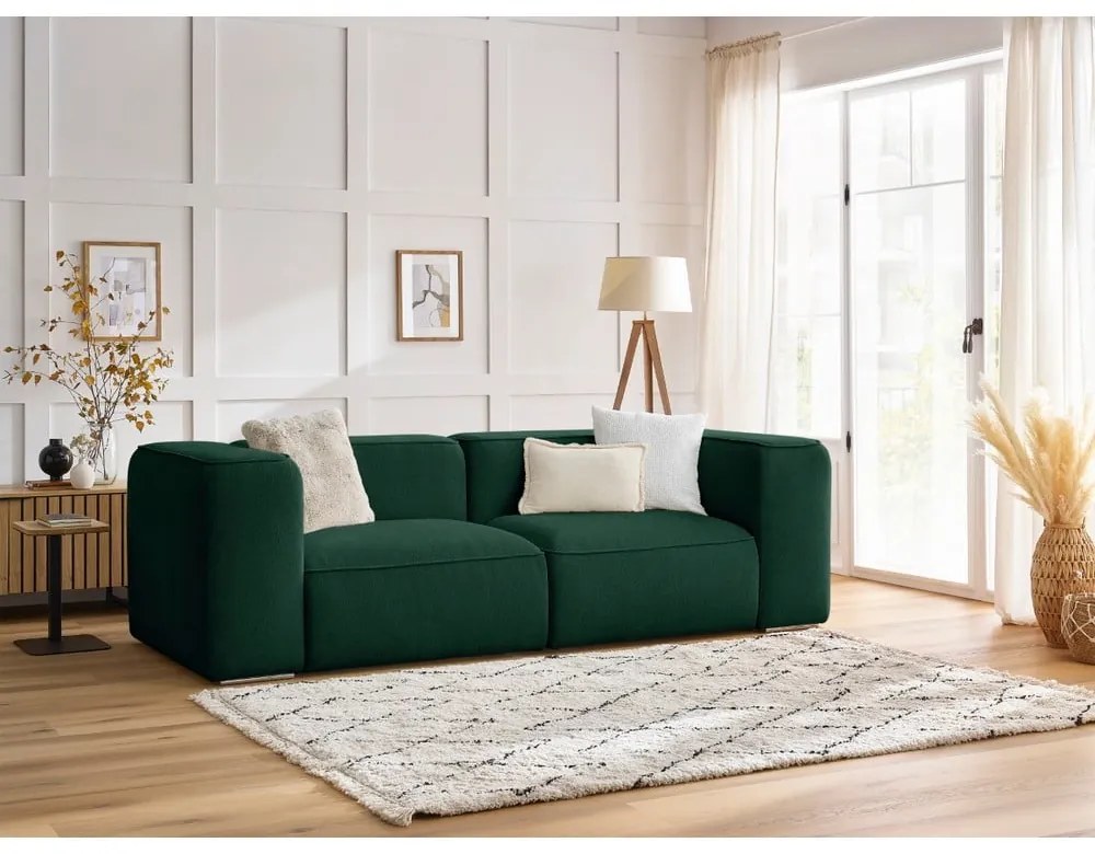 Ciemnozielona sofa 255 cm Zephyr – Bobochic Paris