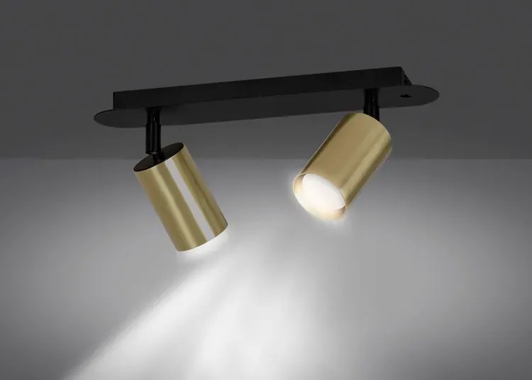 Czarno-złota podwójna lampa sufitowa - D083-Wersus
