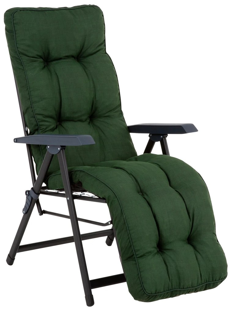 Fotel ogrodowy z podnóżkiem Lena Plus Black Edition H024-32IB PATIO