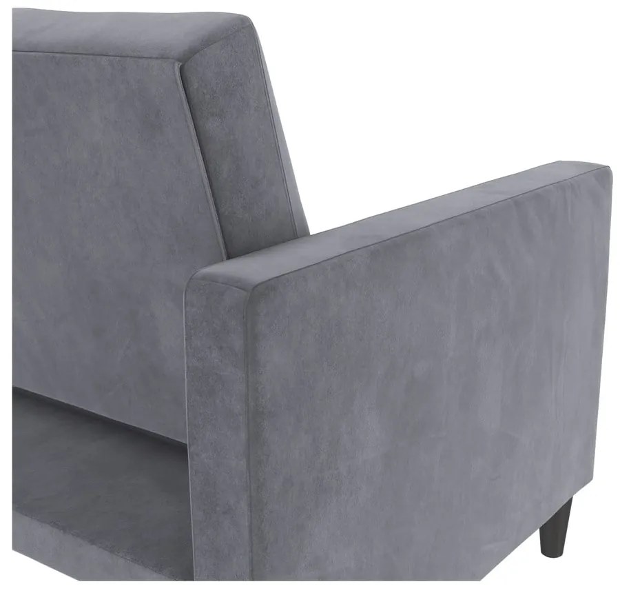 Szara aksamitna sofa 207 cm Celine – Støraa