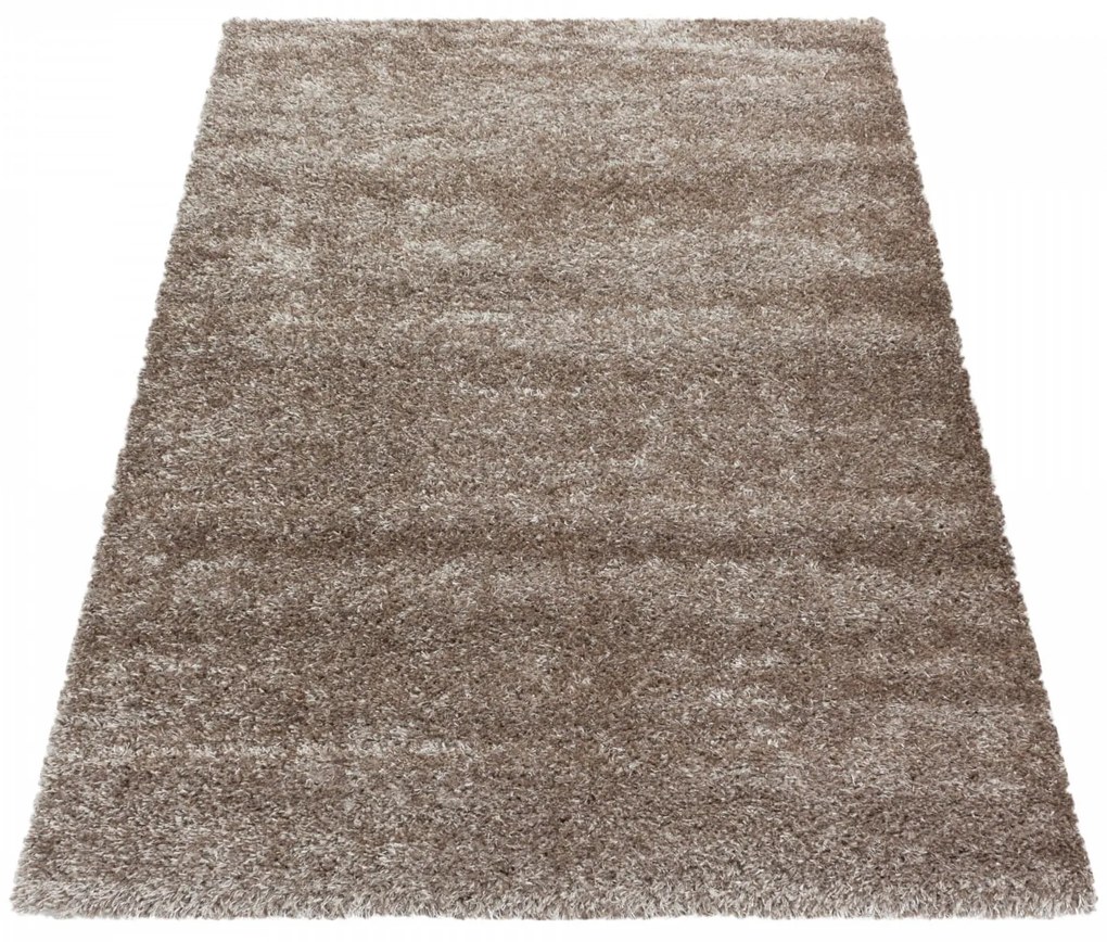 Dywan shaggy poliestrowy Brilliant beżowy 60 cm x 110 cm