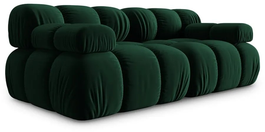 Zielona aksamitna sofa 188 cm Bellis – Micadoni Home