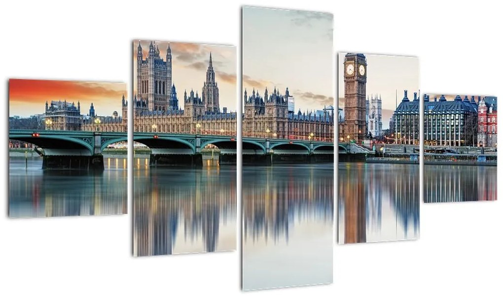 Obraz - Houses of Parliament w Londynie (125x70 cm)