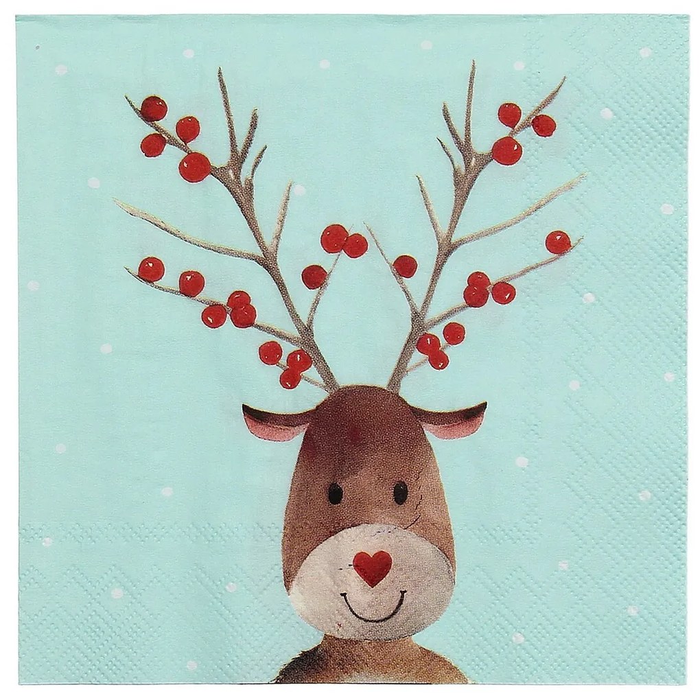 Serwetki świąteczne Reindeer Dots 20 szt.
