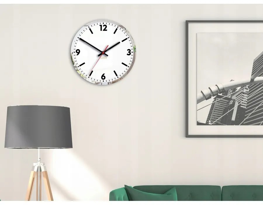 Zegar ścienny okrągły cichy nowoczesny akrylowy na ścianę duże cyfry loft