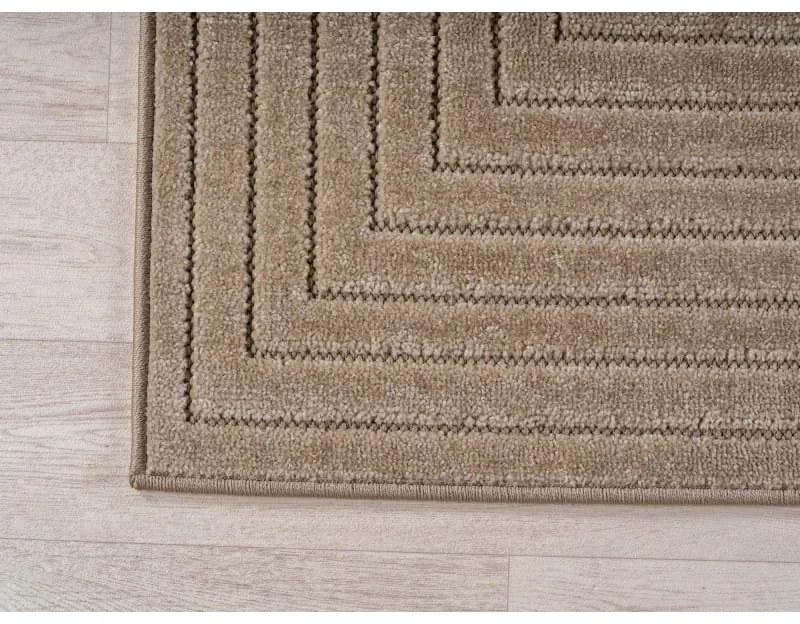 Dywan uniwersalny Nova 3D Geometria beżowy 80 cm x 250 cm