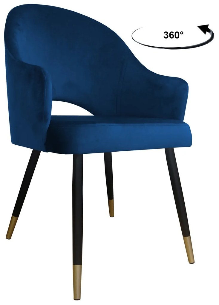 Krzesło obrotowe Velvet podstawa czarno-złota MG16