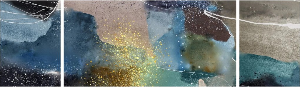 Obraz - Akwarelowa abstrakcja (170x50 cm)