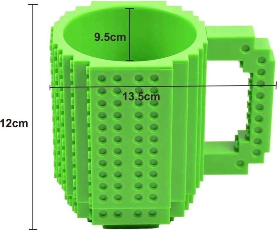 KUBEK KLOCKOWY DUŻY 350ML + KLOCKOWY CYFROWY ZEGAREK DLA DZIECKA REGULOWANY