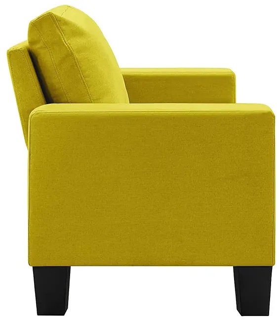 Ponadczasowa dwuosobowa żółta sofa - Lurra 2Q