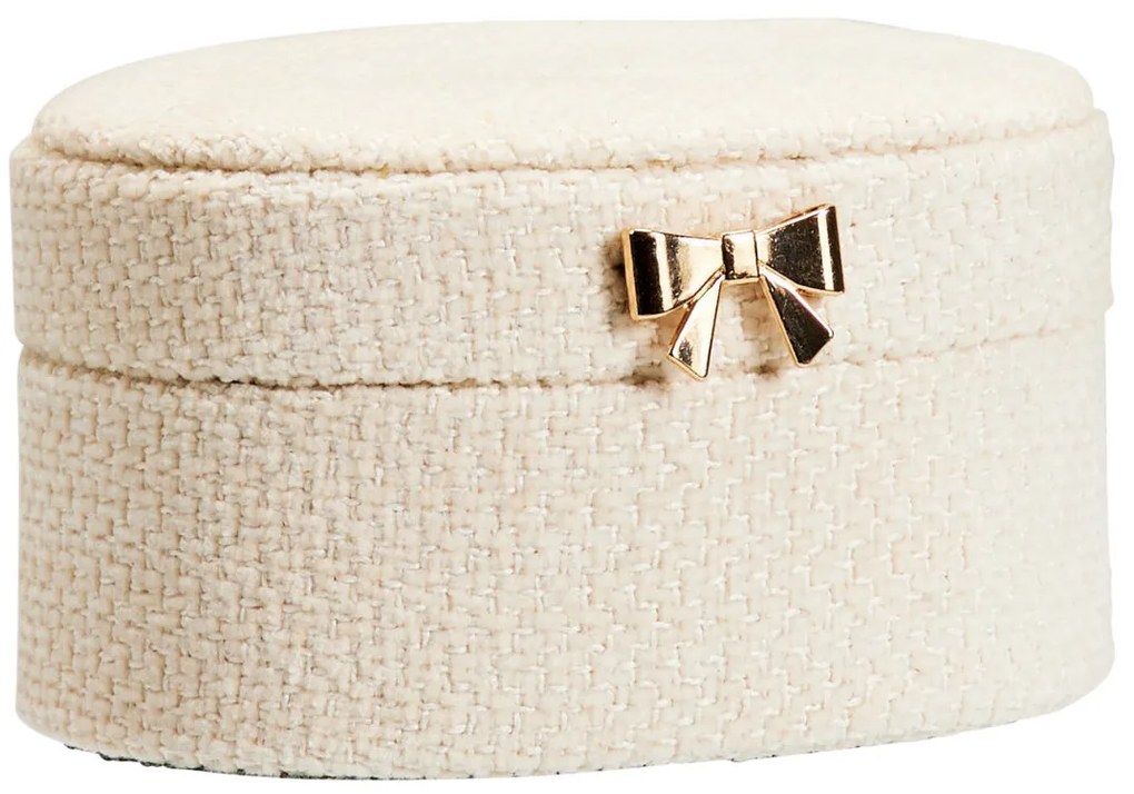 Szkatułka na biżuterię z kokardą, 12 x 6,5 x 10 cm