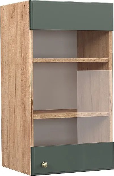 Szklana szafka kuchenna green gold country 40x34.1x72 fame-line