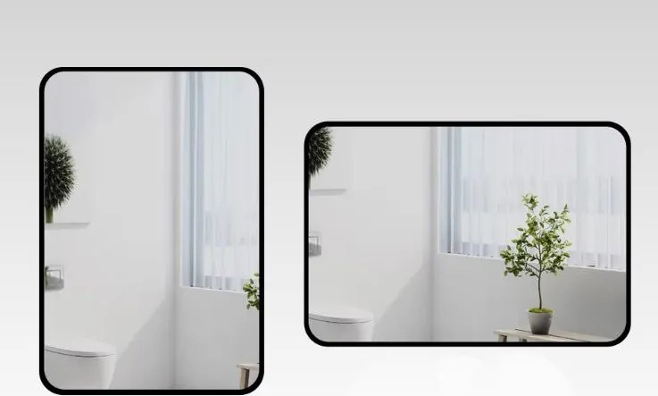 Lustro LOFT 40x60cm M-010 czarne łazienkowe do salonu sypialni loftowe Industrialne minimalistyczne