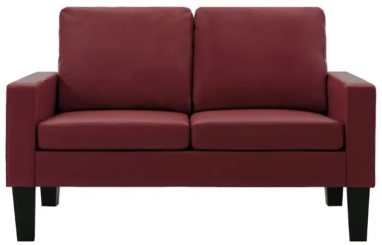 Minimalistyczna bordowa sofa - Clorins 2X