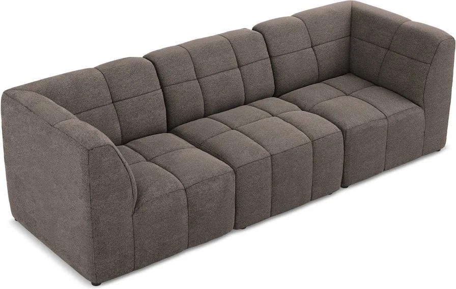 Brązowa sofa z materiału bouclé 255 cm Aloha – Makamii