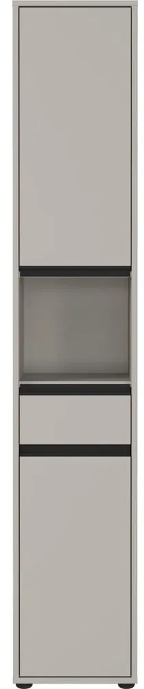 Szara wysoka wąska szafka łazienkowa 33x181 cm Lemont – Germania