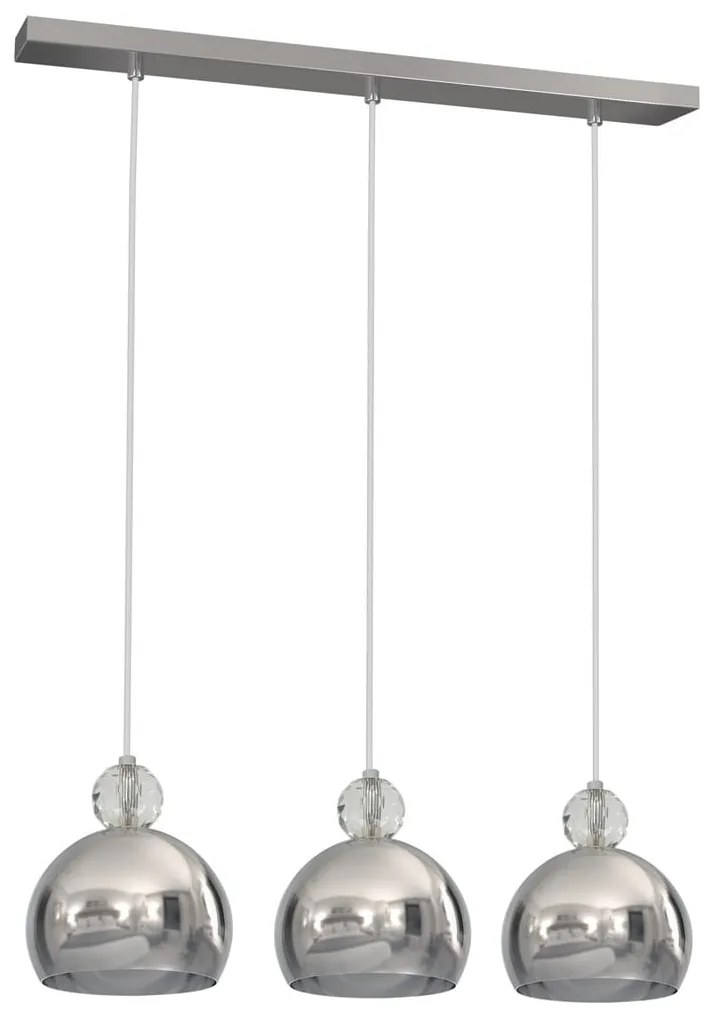 Lampa Wisząca Potrójna Srebrna TOLEDO 3xE27