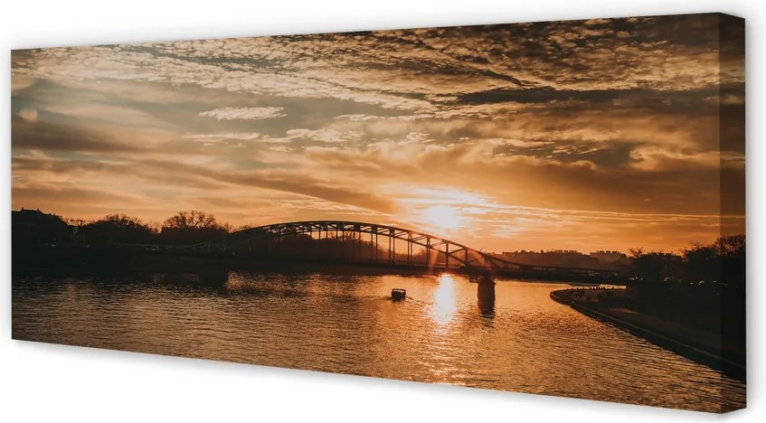 Obraz na płótnie Krakowski Most o Zmierzchu