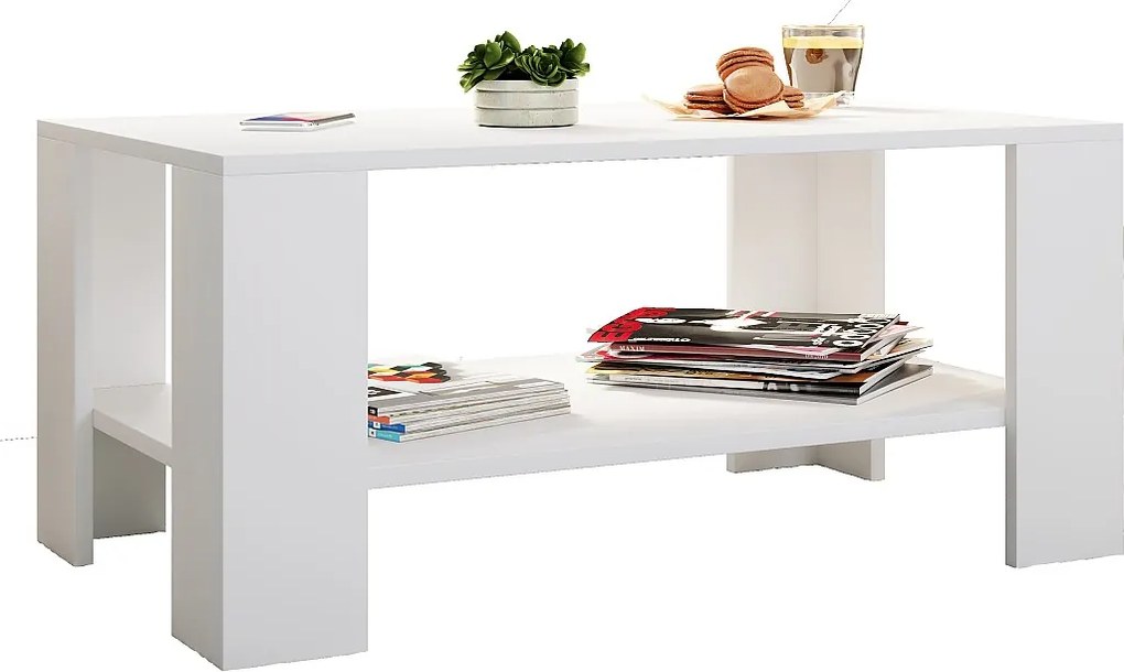 Drewniany zmiękczony stolik kawowy Dalus